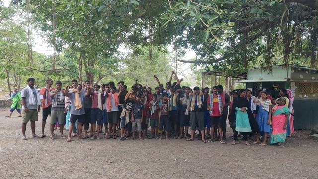 Children and staff at the home