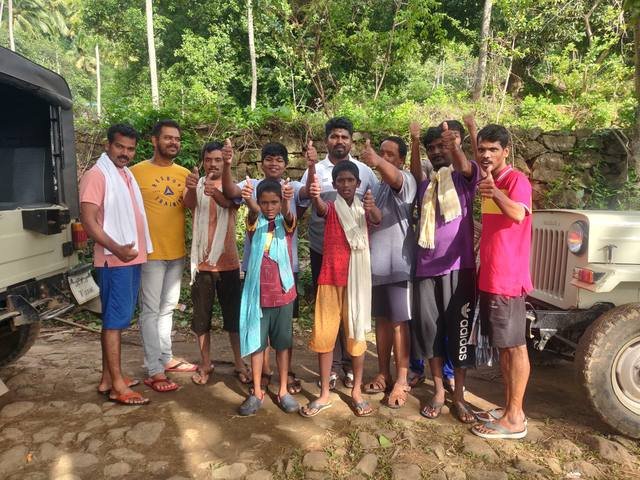 Children and staff together